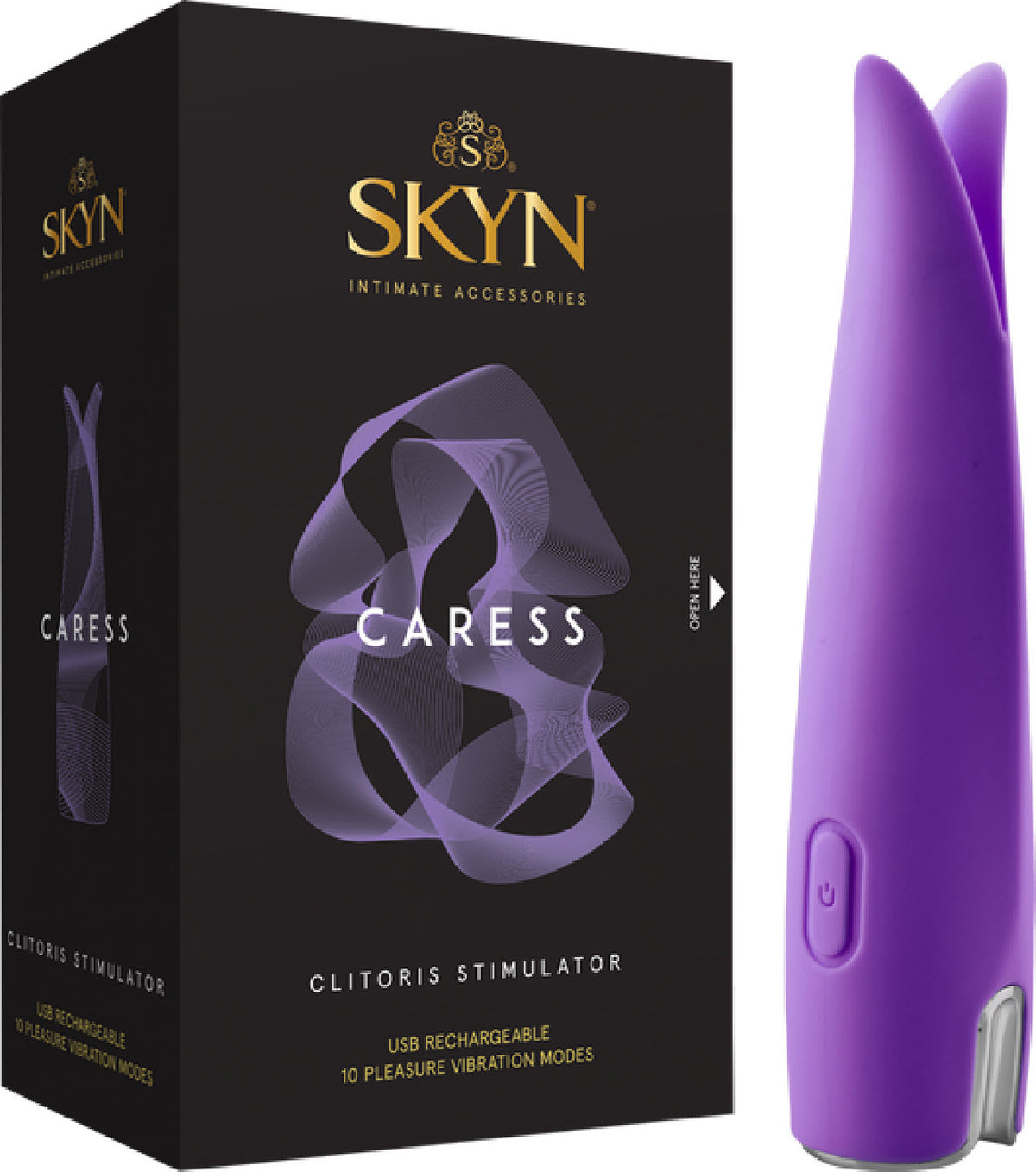 Skyn Caress – 10 Mode Vibrating Clitoris Stimulator with Ultra Soft Finish > Sex Toys For Ladies > Clitoral Vibrators and Stimulators - Tophatter Daily Deals