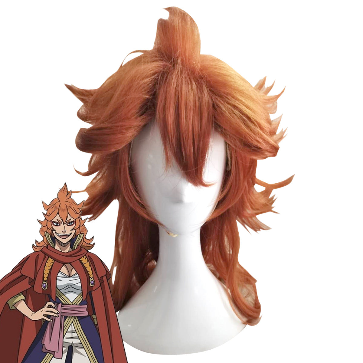 Black Clover Mereoleona Vermillion Orange Cosplay Wig Wig - Tophatter Daily Deals