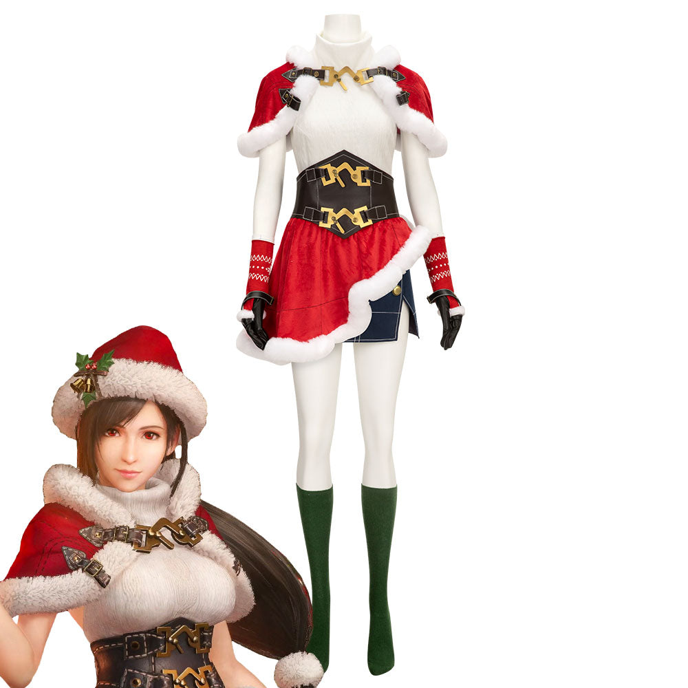 Final Fantasy VII Ever Crisis FF7EC Christmas Tifa Lockhart Cosplay Costume Costume - Tophatter Daily Deals