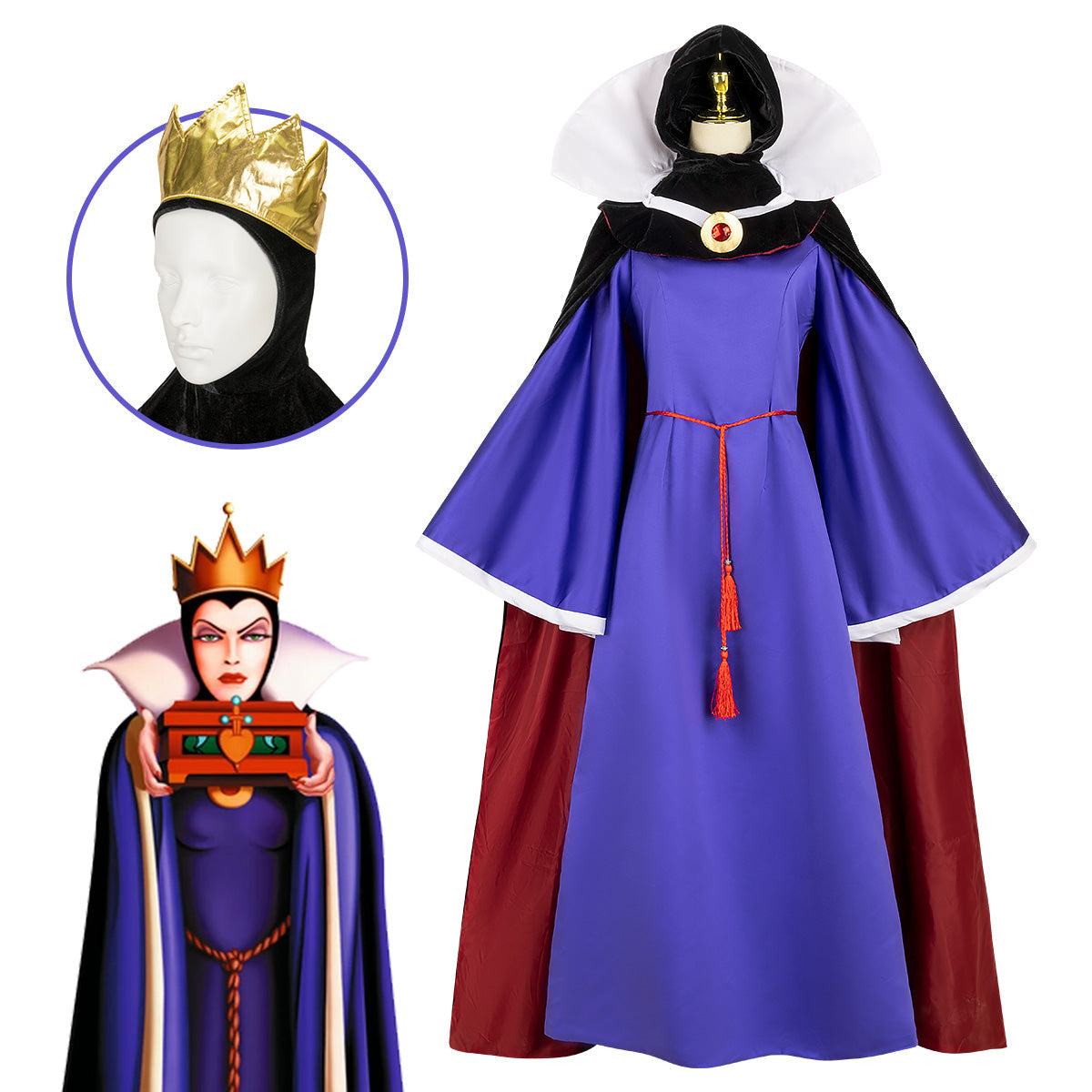 Snow White Schneewittchen Evil Queen Cosplay Costume Costume - Tophatter Daily Deals