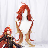 Genshin Impact Mavuika Red Yellow Cosplay Wig Wig - Tophatter Daily Deals