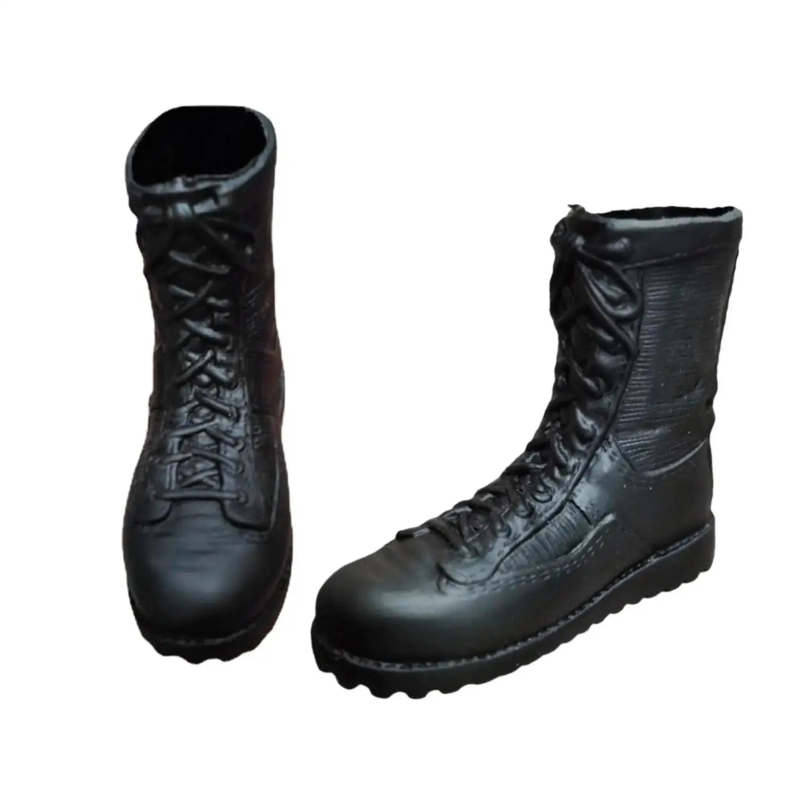 1:6 Mans Soldier Shoes Combat Boots Mid Calf Winter Boot Footwear Formal Black Default Title - Tophatter Daily Deals