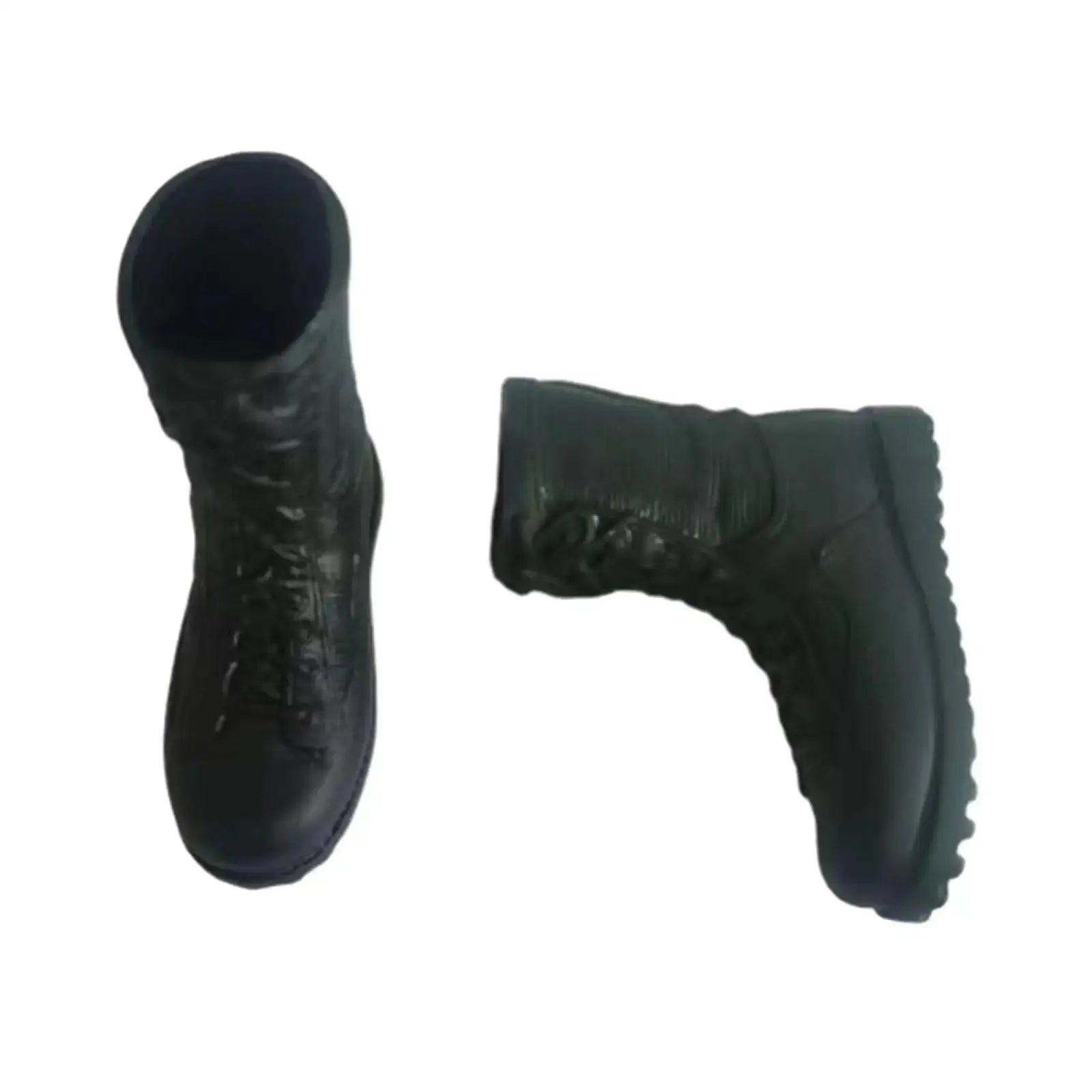 1:6 Mans Soldier Shoes Combat Boots Mid Calf Winter Boot Footwear Formal Black - Tophatter Daily Deals