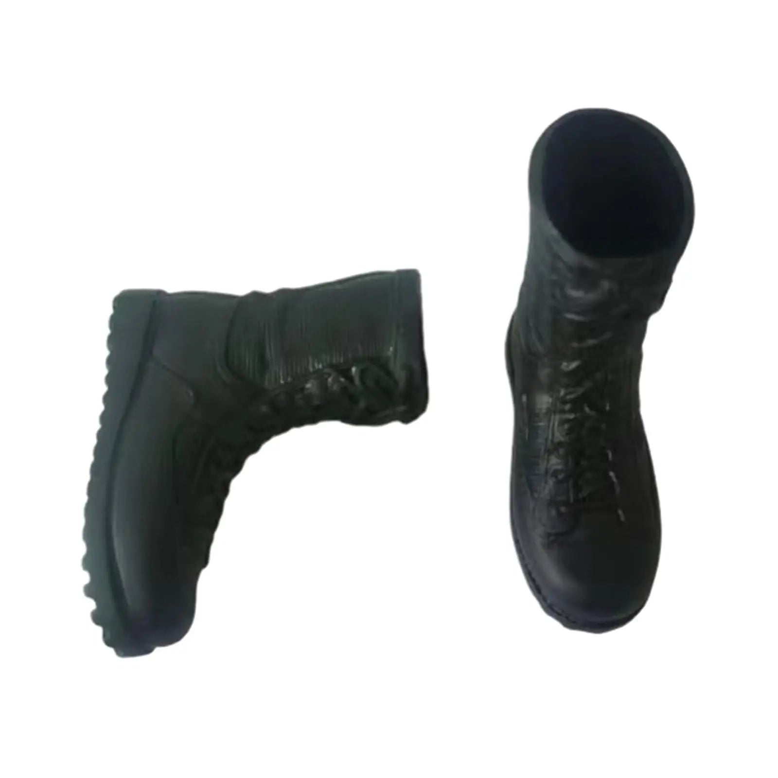 1:6 Mans Soldier Shoes Combat Boots Mid Calf Winter Boot Footwear Formal Black - Tophatter Daily Deals