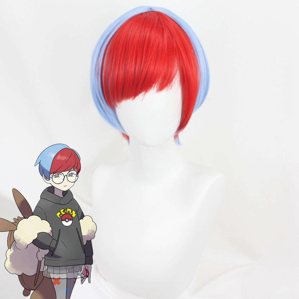 [In stock] PM PM Scarlet and Violet Penny Blue Red Cosplay Wig Wig - Tophatter Daily Deals