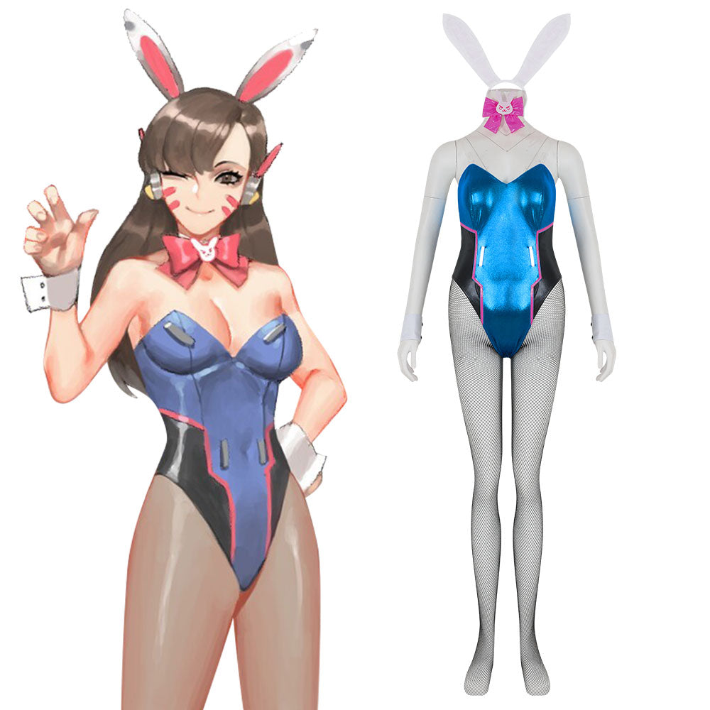 Overwatch OW D.Va DVa Hana Song Playboy Bunny Girl Cosplay Costume Costume - Tophatter Daily Deals