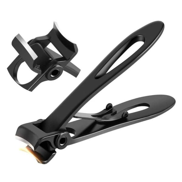 Nail Clippers For Thick Nails Stainless Steel Ergonomic Black - Tophatter Daily Deals