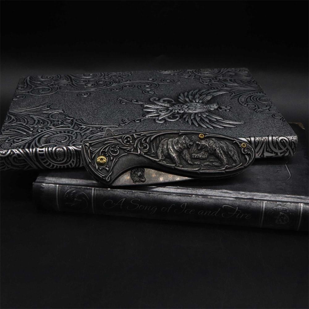 Brown Bear 3D Relief Folding Knife - Tophatter Daily Deals