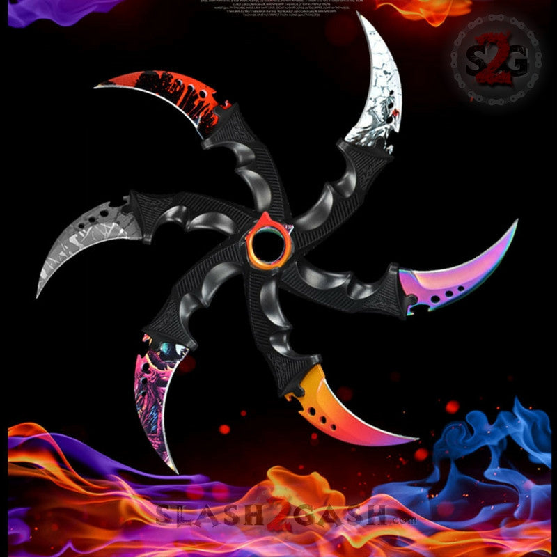 CSGO Grey Karambit Full TANG Tactical Claw Neck Knife w/ Sheath ELITE ver Knife-Fixed - Tophatter Daily Deals