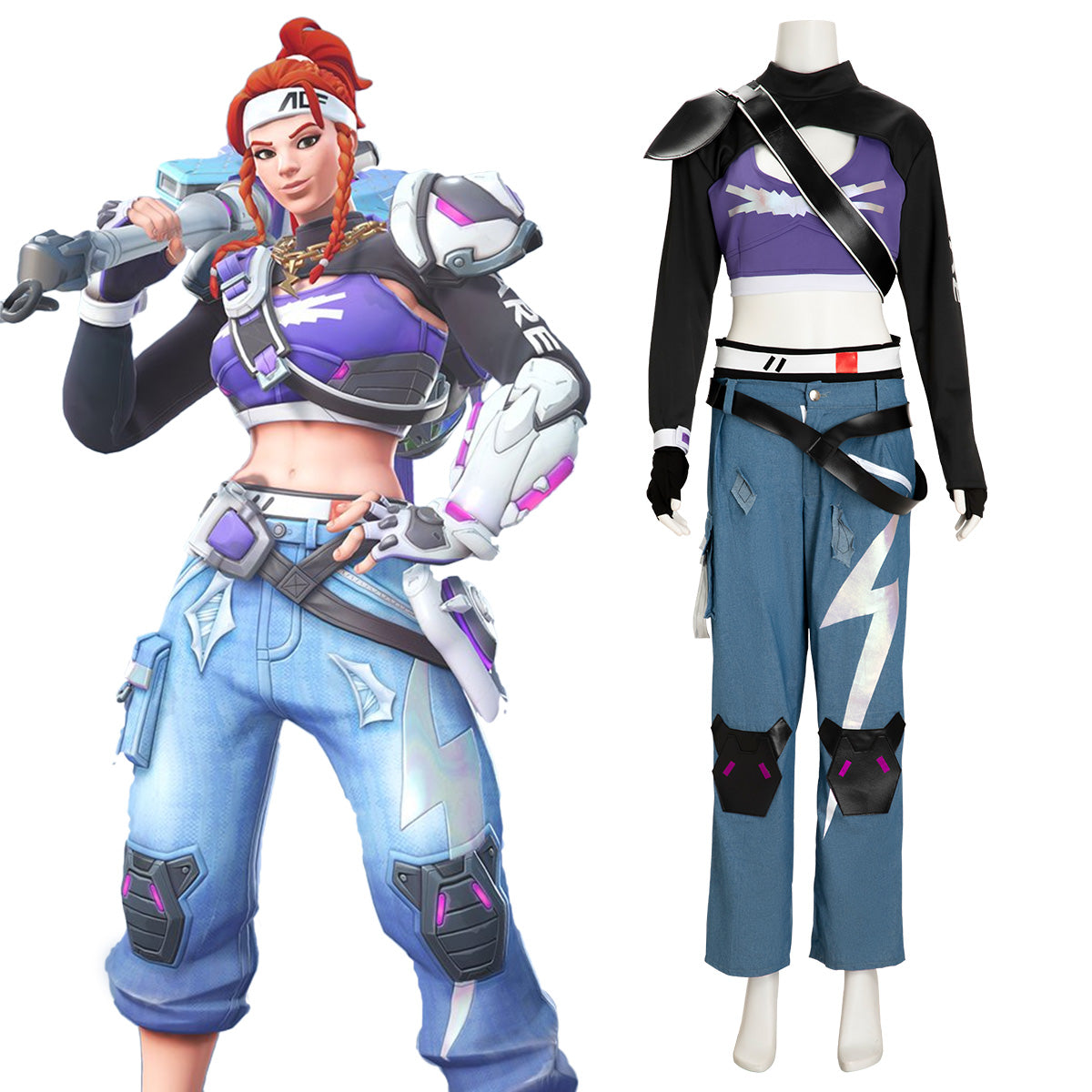 OVERWATCH 2 X LE SSERAFIM Brigitte Cosplay Costume Costume - Tophatter Daily Deals