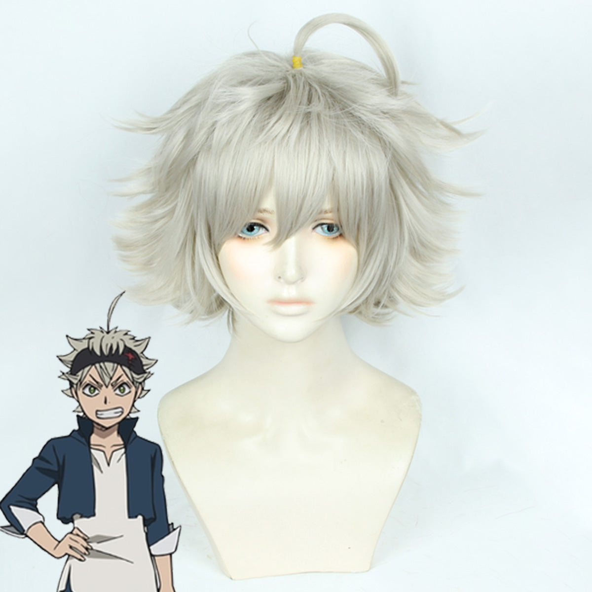 Black Clover Asta Light Yellow Gray Cosplay Wig Wig - Tophatter Daily Deals