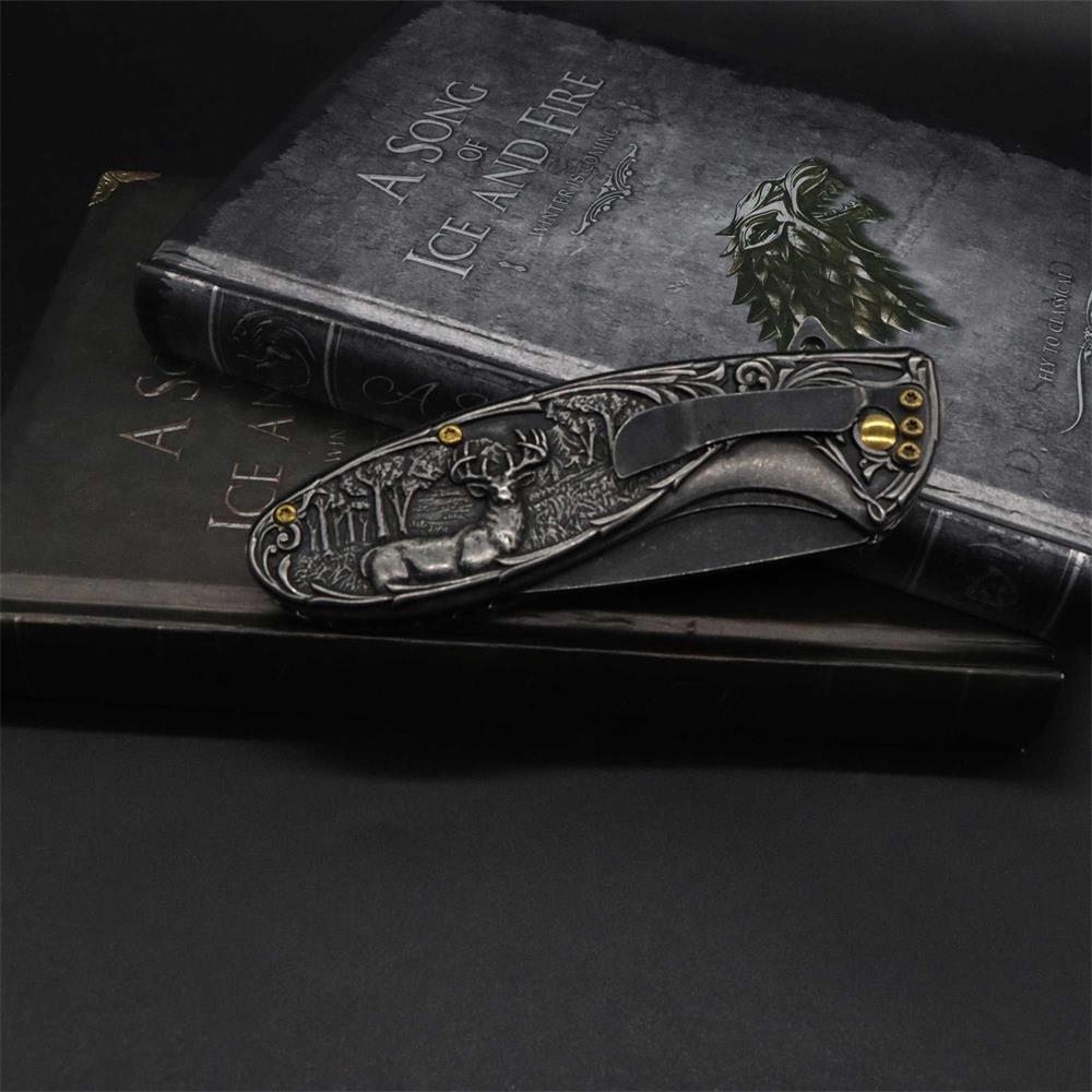 Reindeer Folding Knife - Tophatter Daily Deals