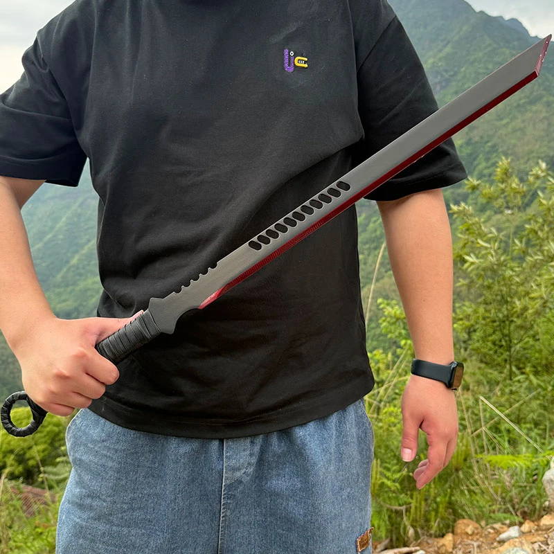 27'' Ninja Sword TANTO BLADE Machete FullTang Red Knife - Tophatter Daily Deals