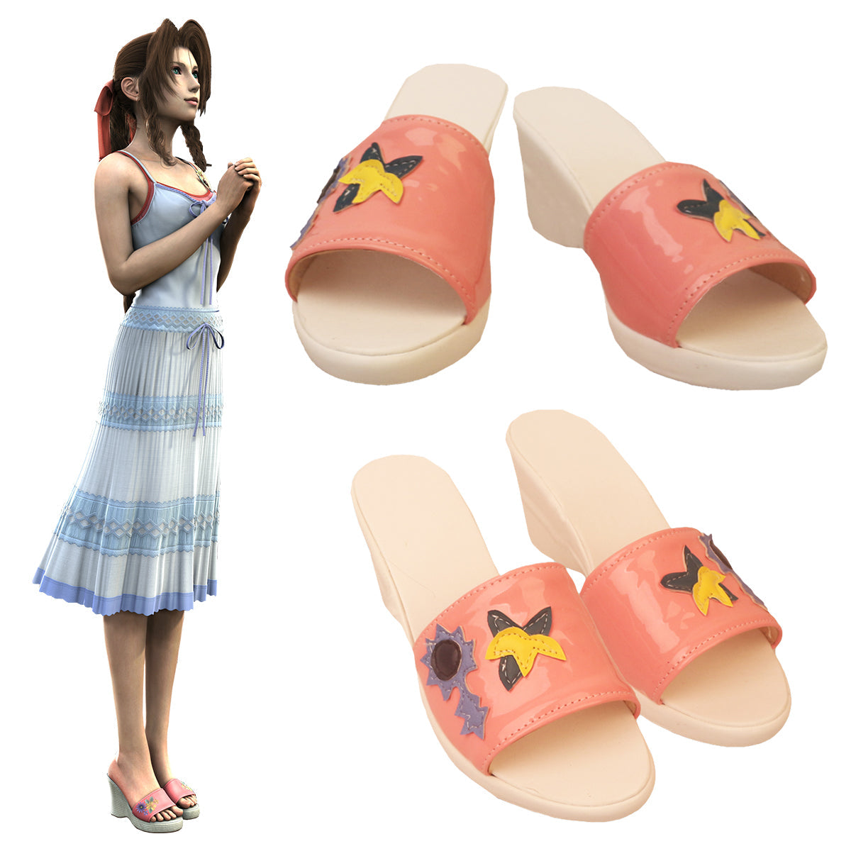 Final Fantasy VII Rebirth Aerith Gainsborough White Cosplay Shoes Shoes/Boots - Tophatter Daily Deals