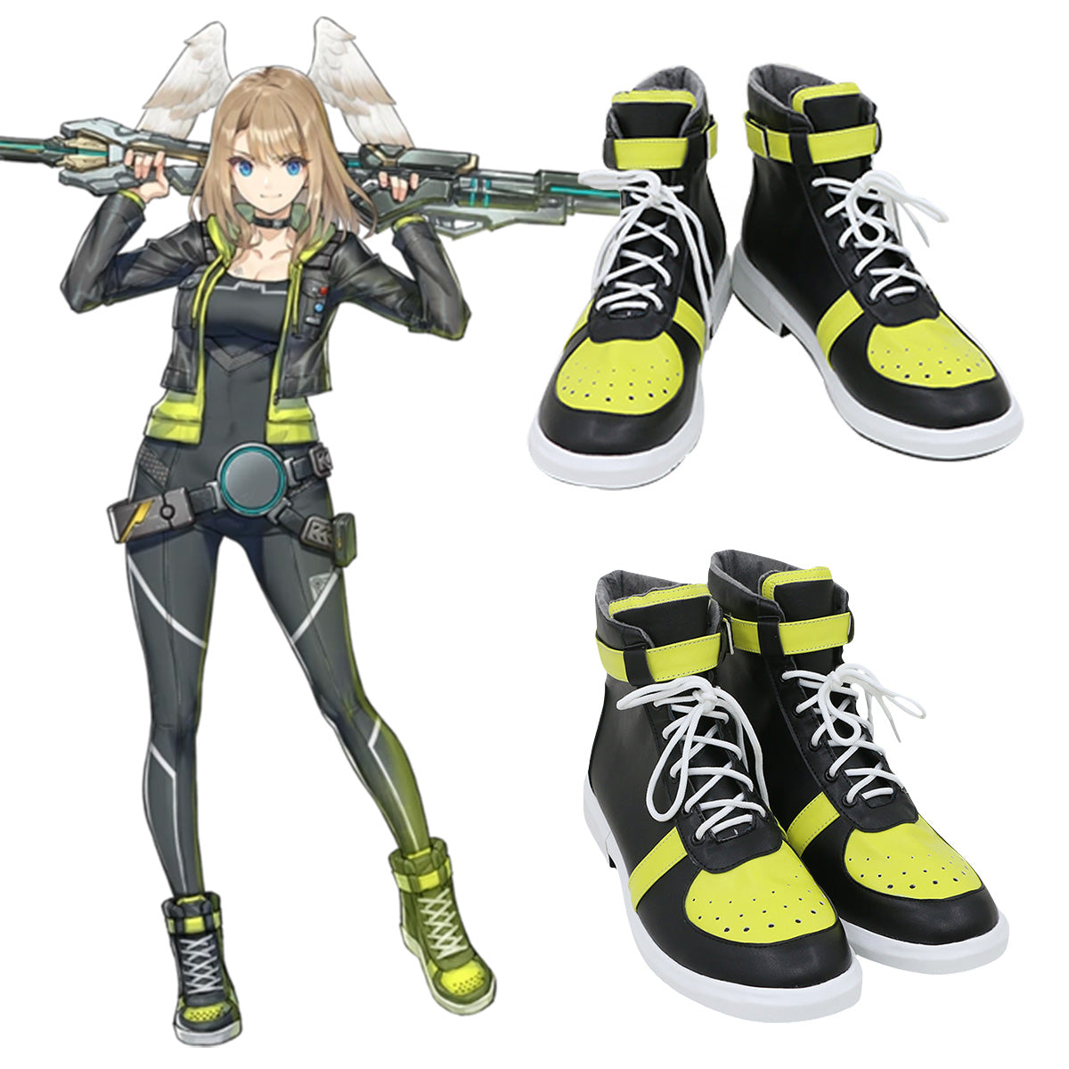 Xenoblade Chronicles 3 Eunie Black Yellow Cosplay Shoes Shoes/Boots - Tophatter Daily Deals