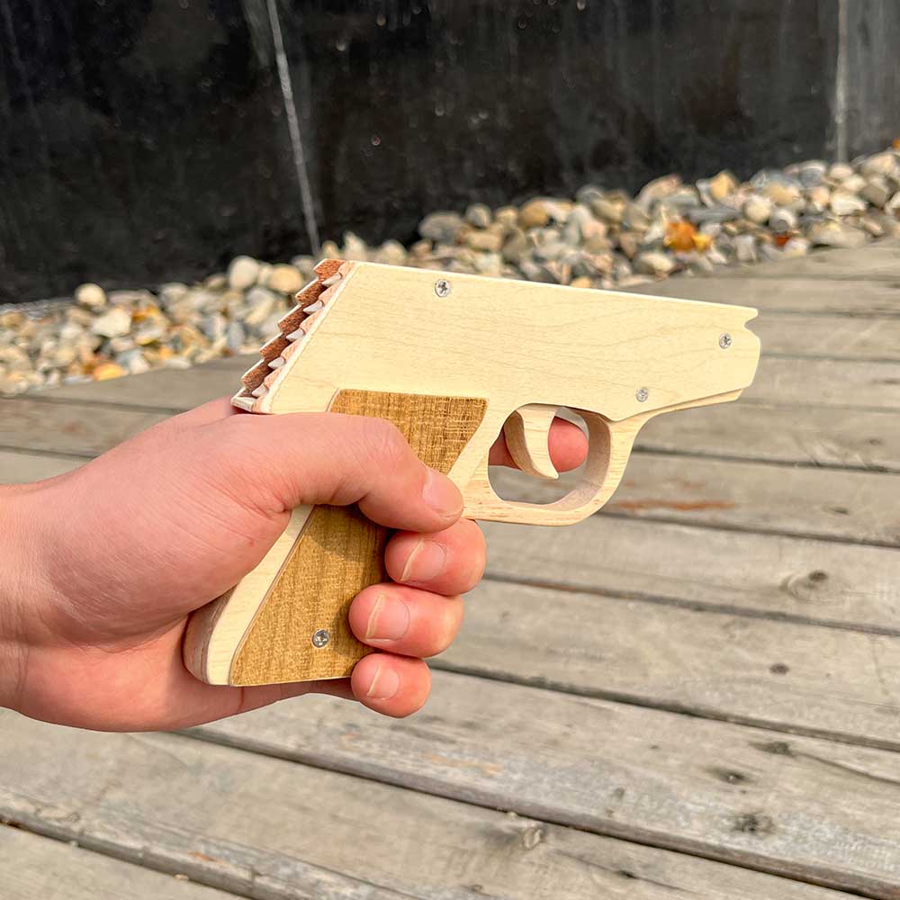 Makarovpistol Assembled Pistol Wooden Replica Rubber Band Gun - Tophatter Daily Deals