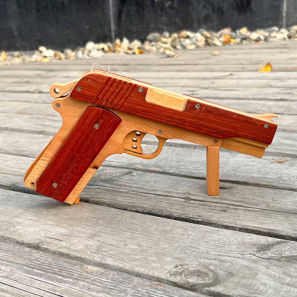 M1911 Wooden Rubber Band Gun Model - Tophatter Daily Deals