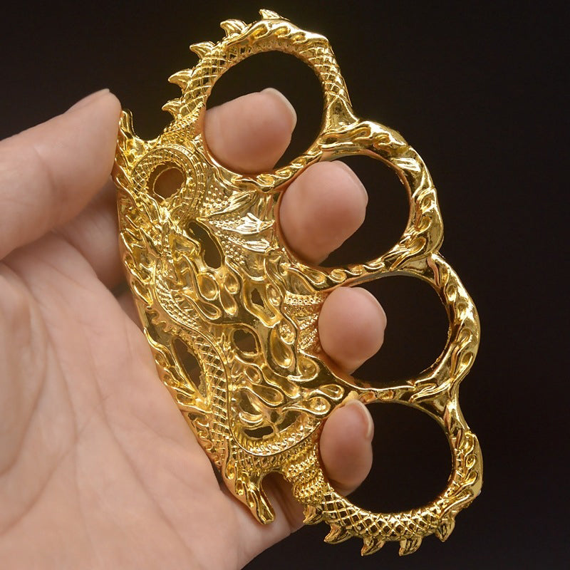 2024 Fire Dragon Large Thickened Kowloon Fist Zinc Alloy Gold - Tophatter Daily Deals