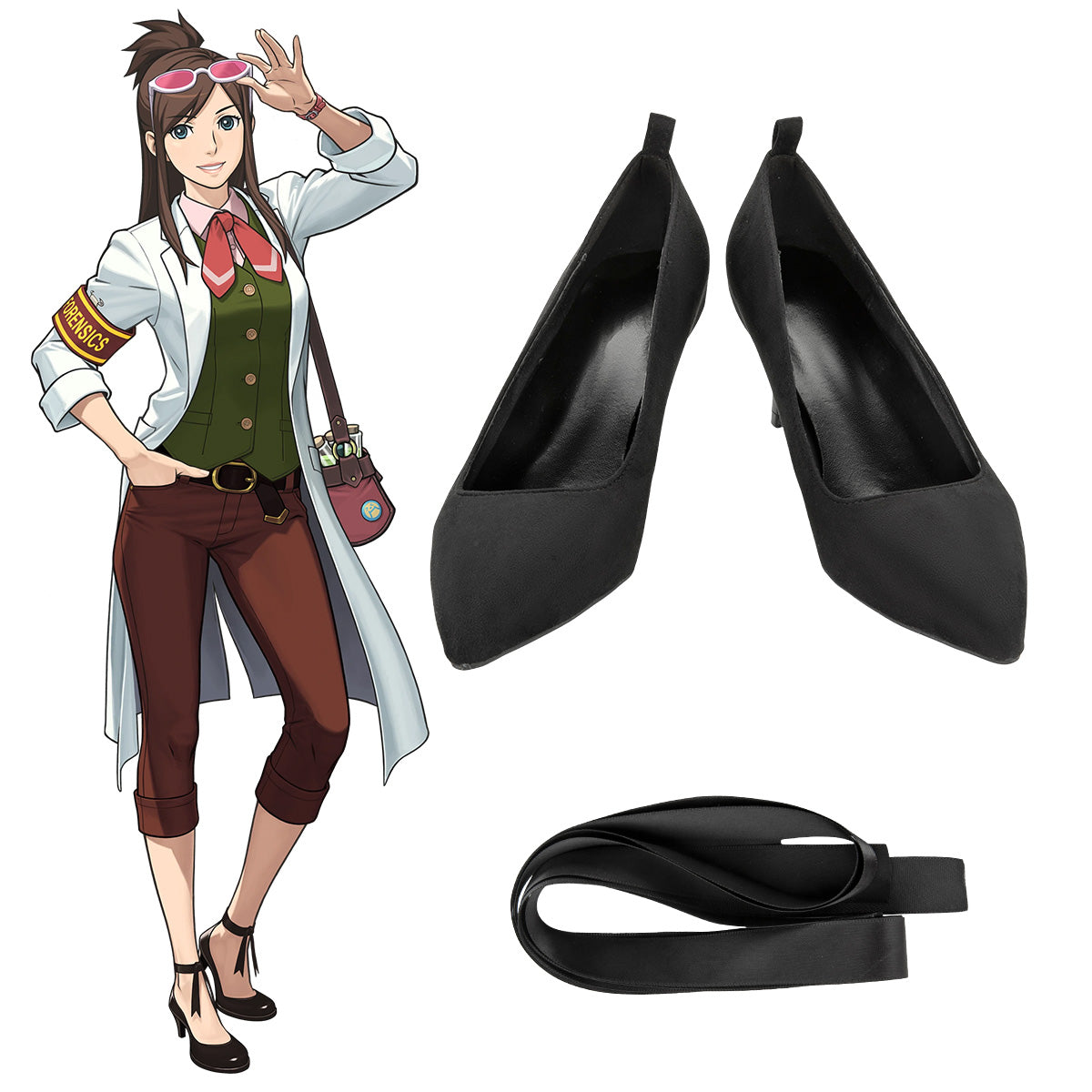 Ace Attorney Gyakuten Saiban Ema Skye Black Cosplay Shoes Shoes/Boots - Tophatter Daily Deals