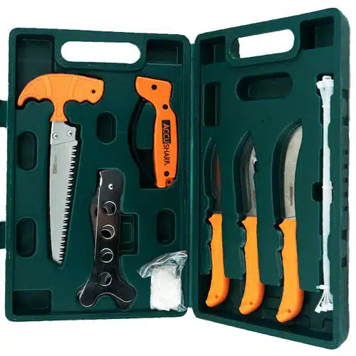 ACCUSHARP PROCESSING HUNTERS KIT - 9PCS - Tophatter's Army Deals KNIVES - Tophatter Daily Deals