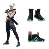 Valorant Jett Black Blue Cosplay Shoes Shoes/Boots - Tophatter Daily Deals