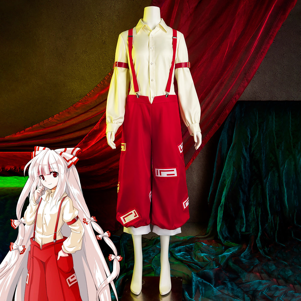 Touhou Project Fujiwara no Mokou cosplay costume - Tophatter Daily Deals