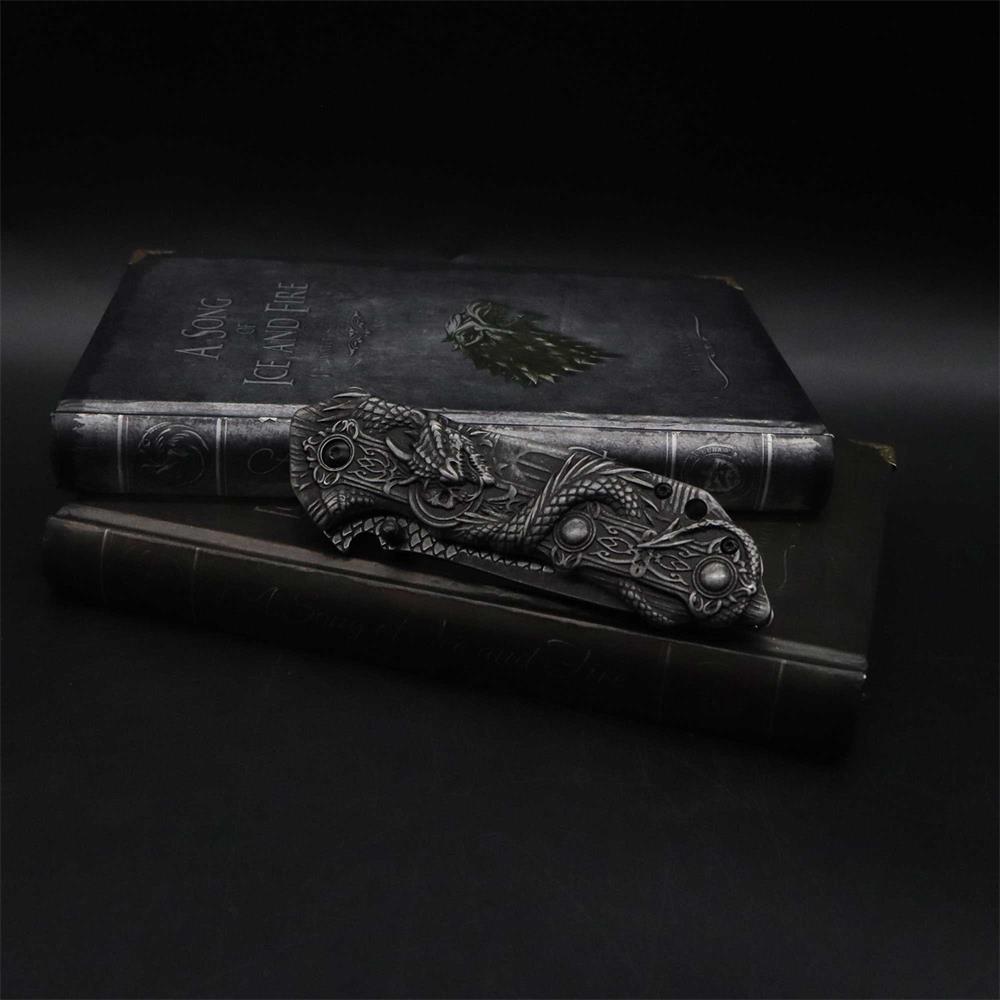 Evil Dragon Sculpture Knife Folding Knife - Tophatter Daily Deals