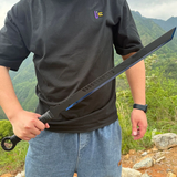 27'' Ninja Sword TANTO BLADE Machete FullTang Blue Knife - Tophatter Daily Deals