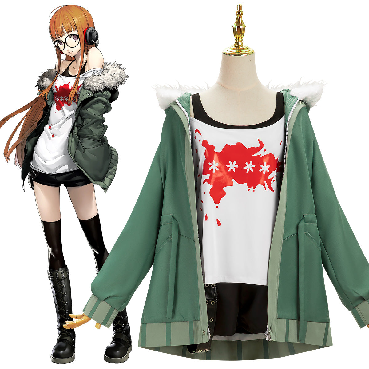 Persona 5 Futaba Sakura Cosplay Costume Costume - Tophatter Daily Deals