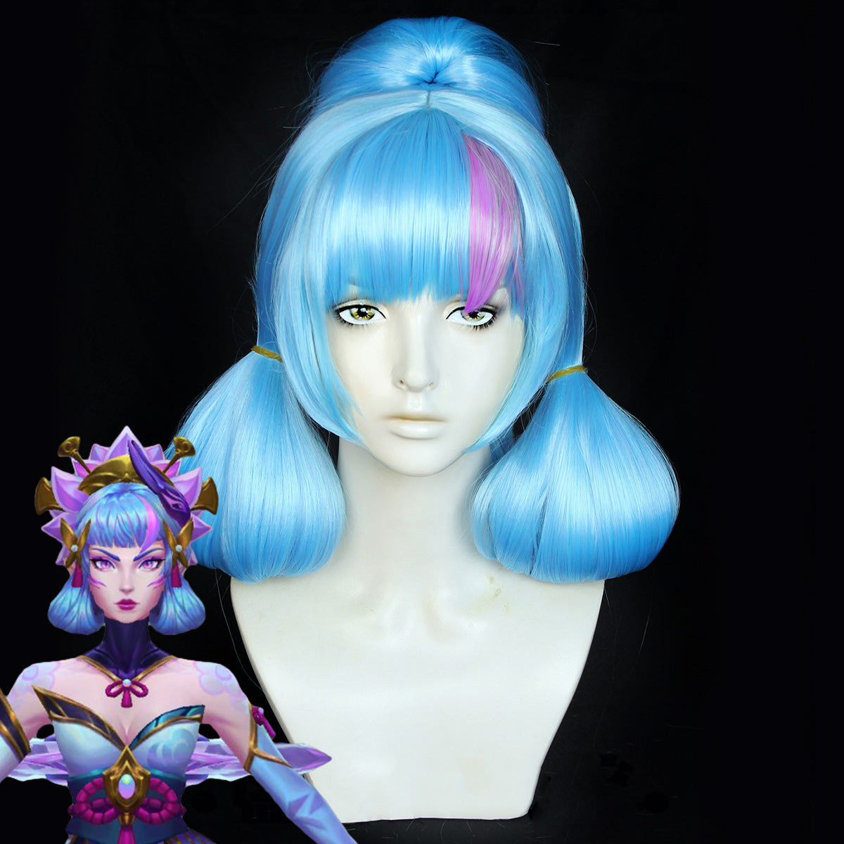 League of Legends LOL Spirit Blossom Evelynn Blue Cosplay Wig Wig - Tophatter Daily Deals