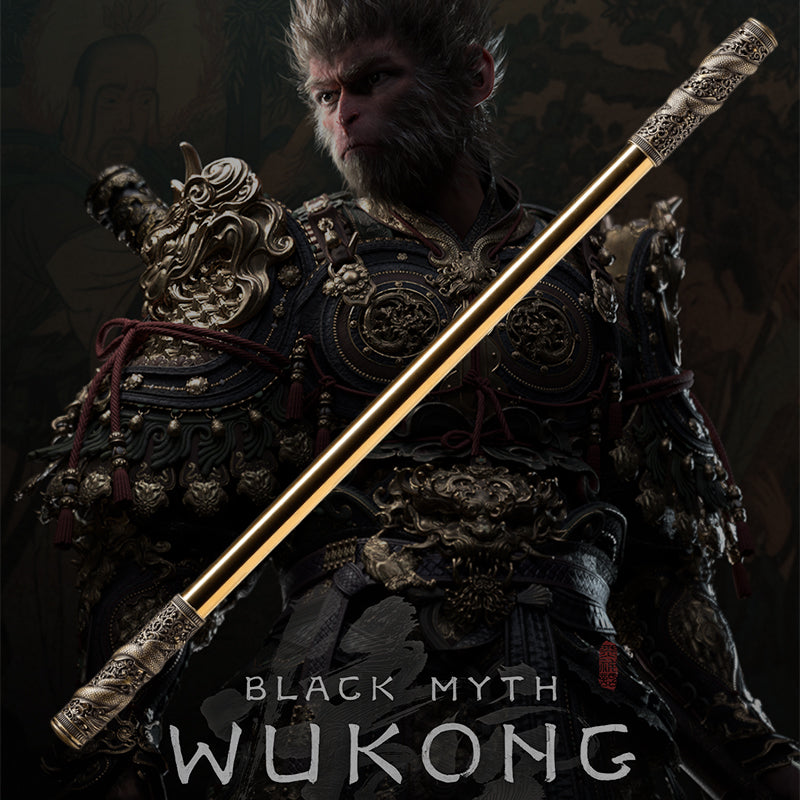 Black MYTH Wukong Golden Band Cudgel, Sage of Qi Tian Da Sheng Ruyi Golden Band Cudgel 80cm - Tophatter Daily Deals