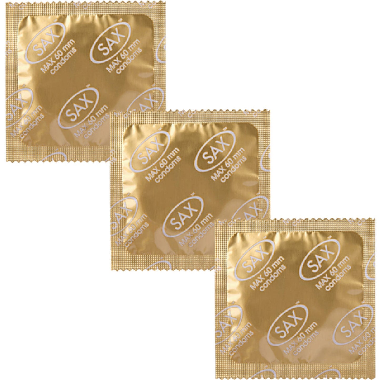 Sax Max Fit – 60mm Nominal Width Bulk Pack of 144 Latex Condoms > Essentials > Condoms - Tophatter Daily Deals