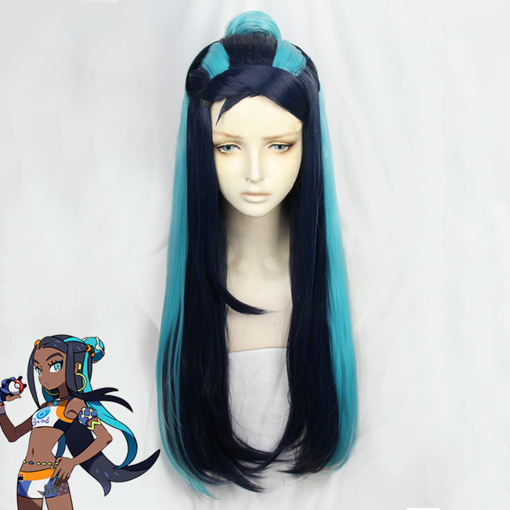 Pokemon Sword And Shield Nessa Deep Blue Cosplay Wig Wig - Tophatter Daily Deals