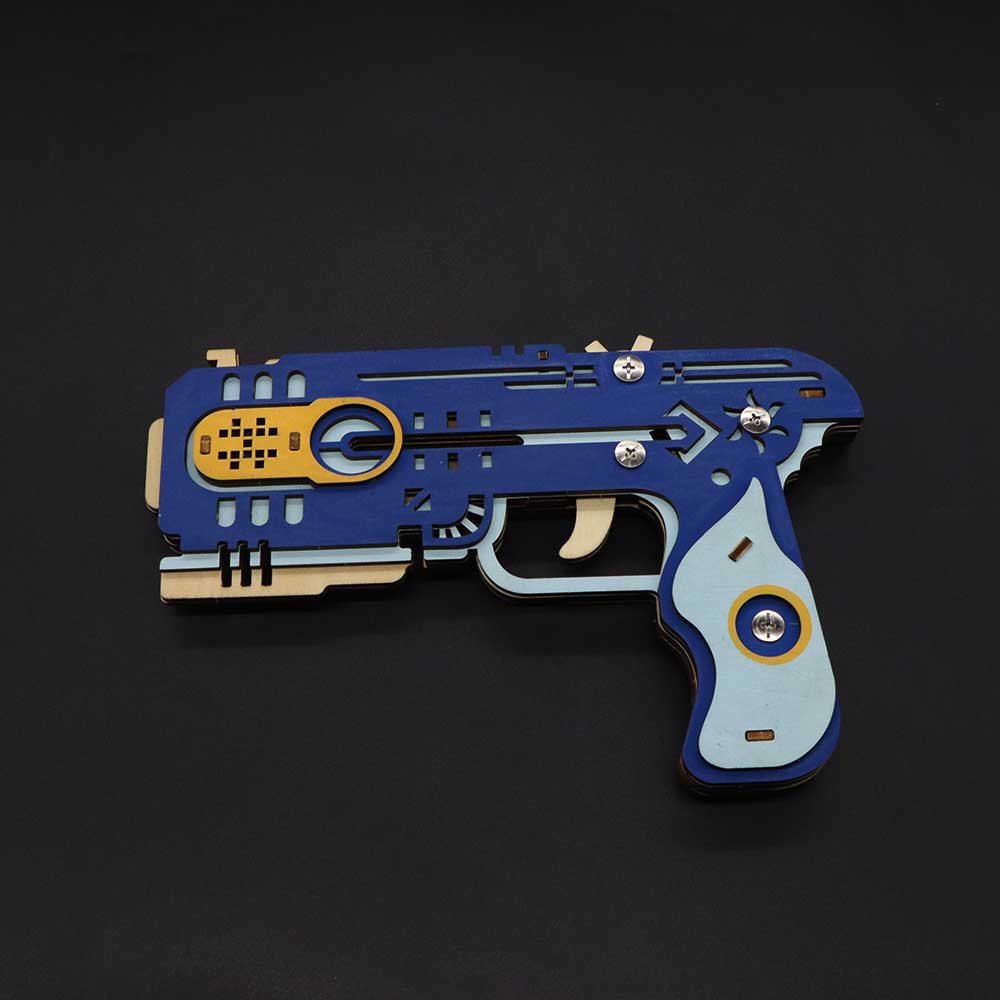 Wooden Kit Training Dragon Rubber Band Pistol Model Kit - Tophatter Daily Deals