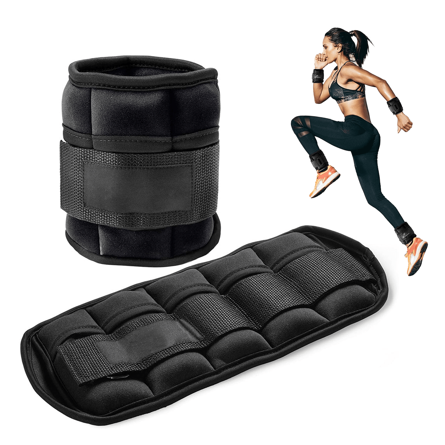 Ankle and Wrist Weights - Ankle Wrist Leg Weights Adjustable Strap Running Fitness Gym Strength Training Exercise & Fitness - Tophatter Daily Deals