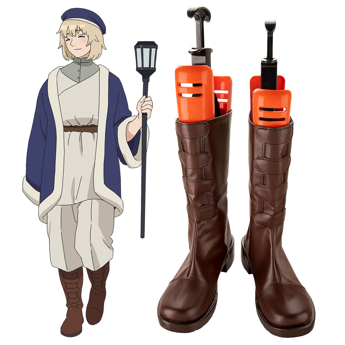 Delicious in Dungeon Falin Touden Brown Shoes Cosplay Boots Shoes/Boots - Tophatter Daily Deals