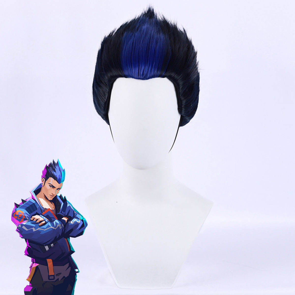 Valorant Yoru Black Blue Cosplay Wig Wig - Tophatter Daily Deals