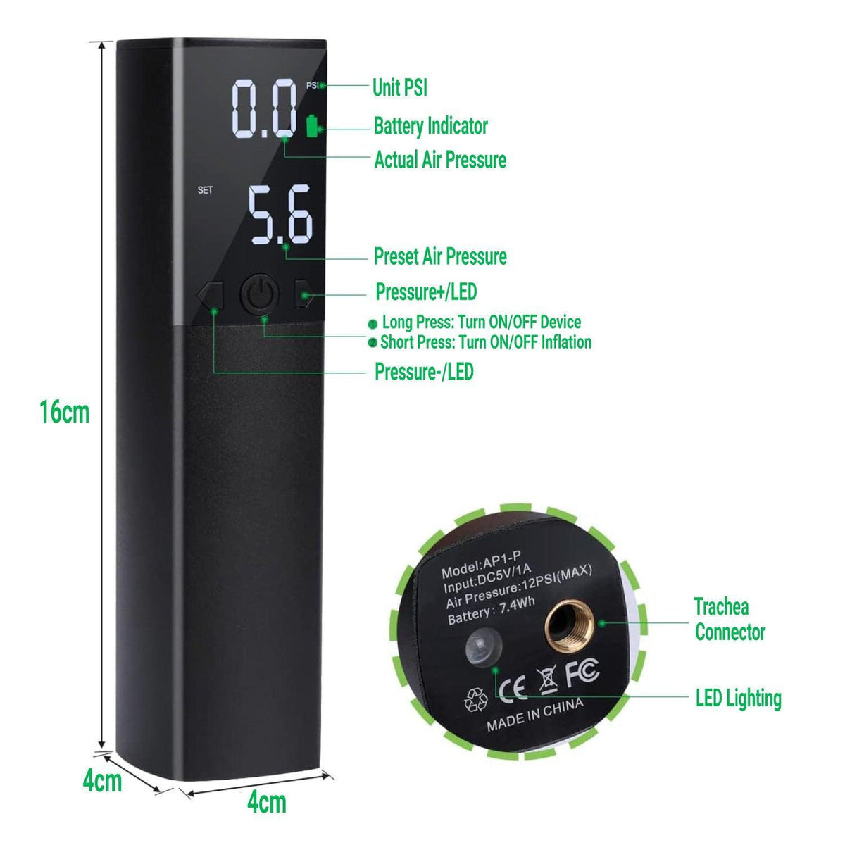 Electric Ball Pump - Deeplee Electric Ball Pump with LED Digital Display, Battery Powered for Soccer Soccer - Tophatter Daily Deals