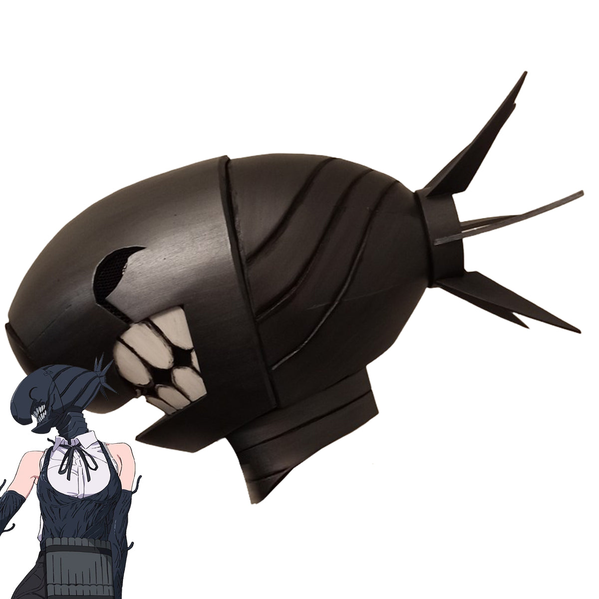 Chainsaw Man Lady Reze Black Helmet Cosplay Weapon Prop Prop - Tophatter Daily Deals