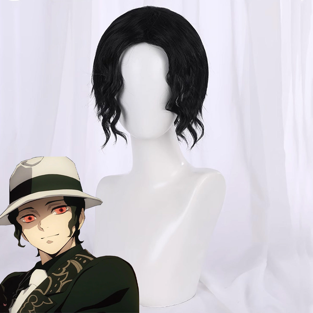 Demon Slayer: Kimetsu No Yaiba Muzan Kibutsuji Black Cosplay Wig Wig - Tophatter Daily Deals