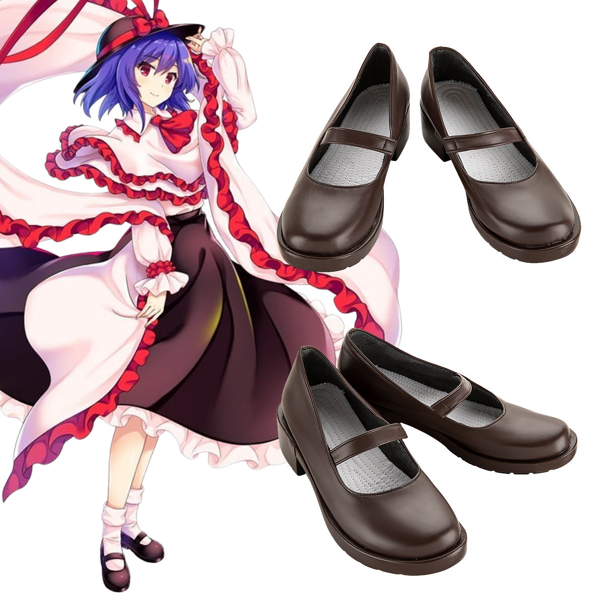 Touhou Project Nagae Iku Black Cosplay Shoes Shoes/Boots - Tophatter Daily Deals