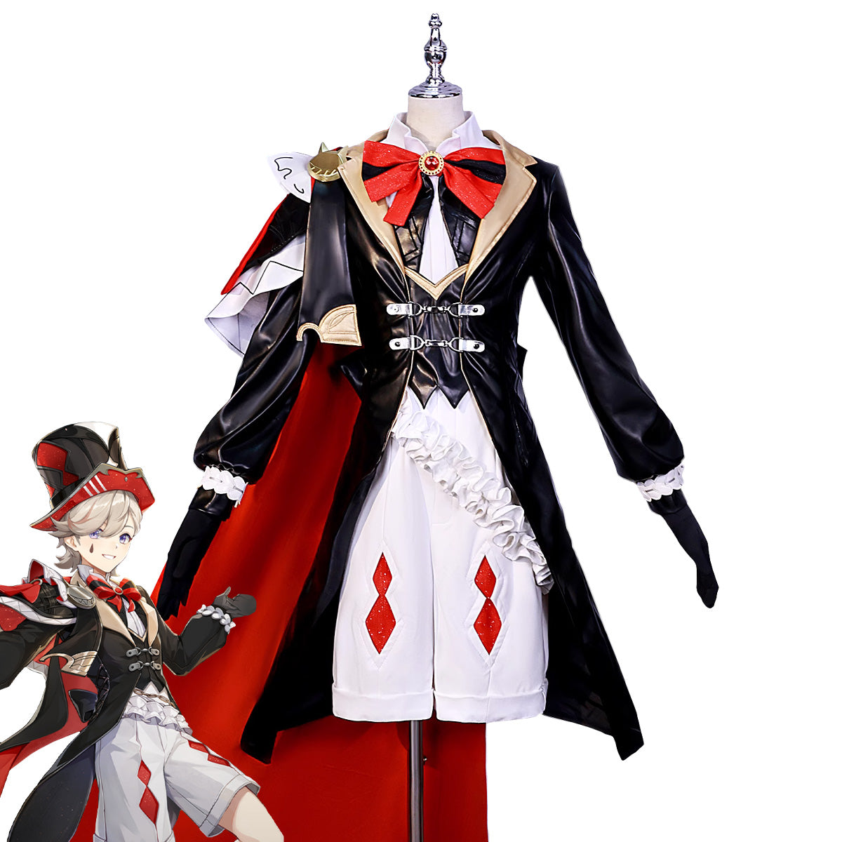 Genshin Impact KFC Lyney Cosplay Costume Costume - Tophatter Daily Deals