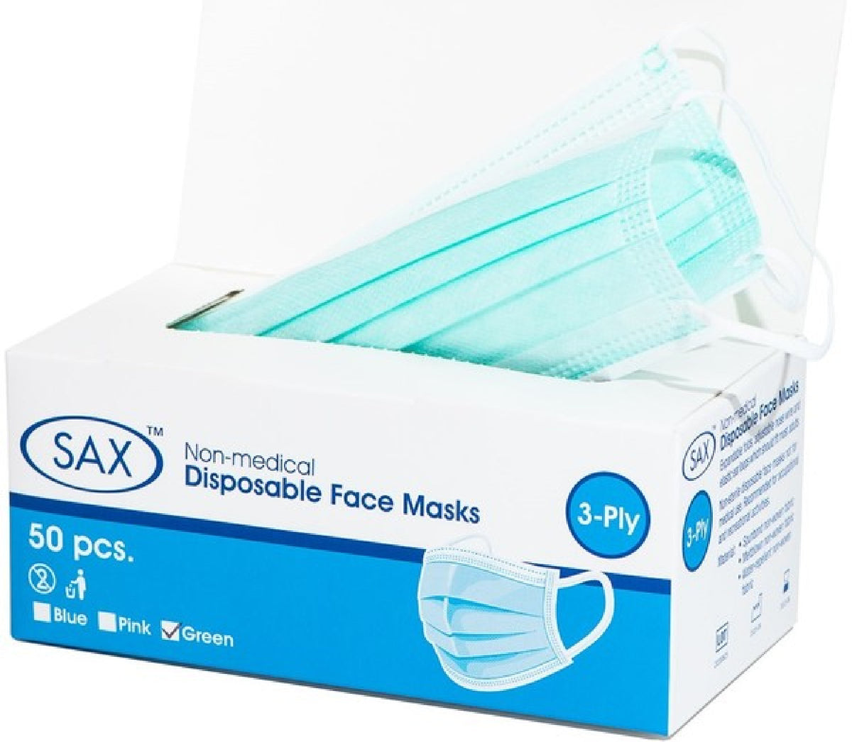 Disposable Face Mask Pack of 50 – Face Mask > Bondage Gear > Medical Instruments - Tophatter Daily Deals