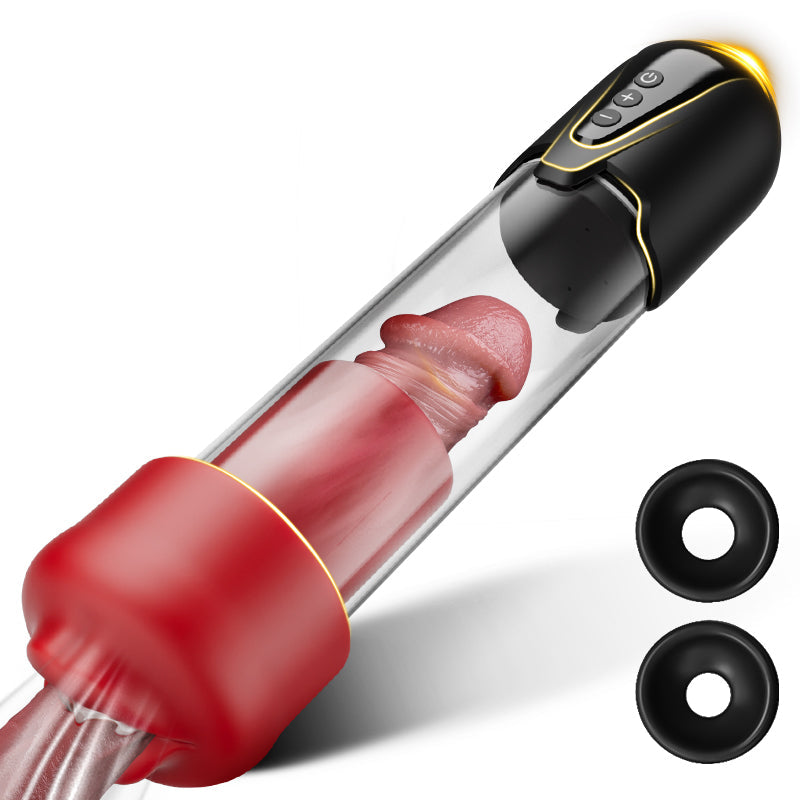 Red Fury Armour Acmejoy – 9 Suctions Penis Pump with Lifelike Mouth & Textured Tunnel Penis Pumps - Tophatter Daily Deals