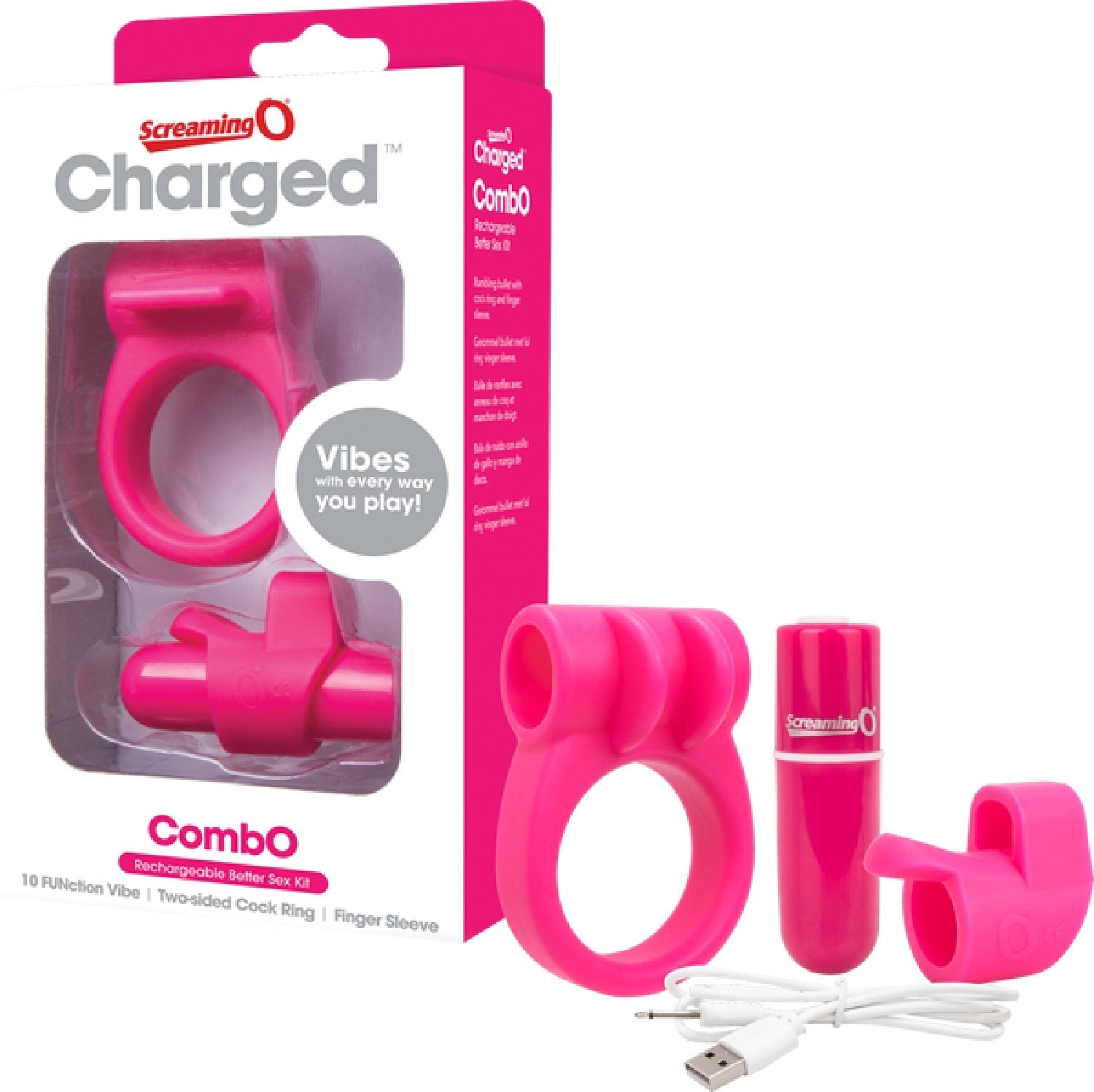 Charged Combo Kit 1 – Body-Safe Silicone Cock Ring and Fingertip Sleeve Kit > Sex Toys > Couples Toys - Tophatter Daily Deals