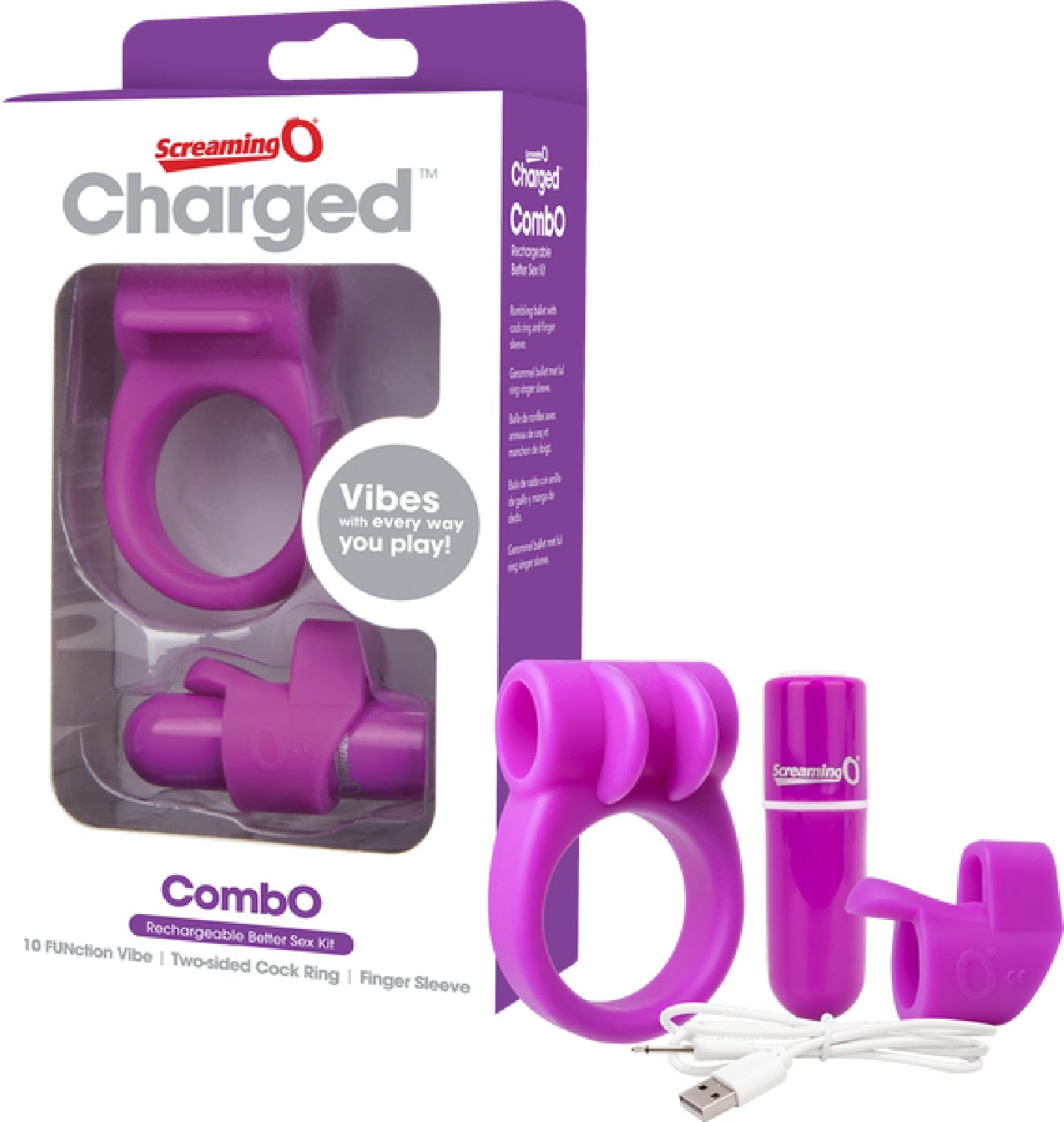 Charged Combo Kit 1 – Body-Safe Silicone Cock Ring and Fingertip Sleeve Kit > Sex Toys > Couples Toys - Tophatter Daily Deals