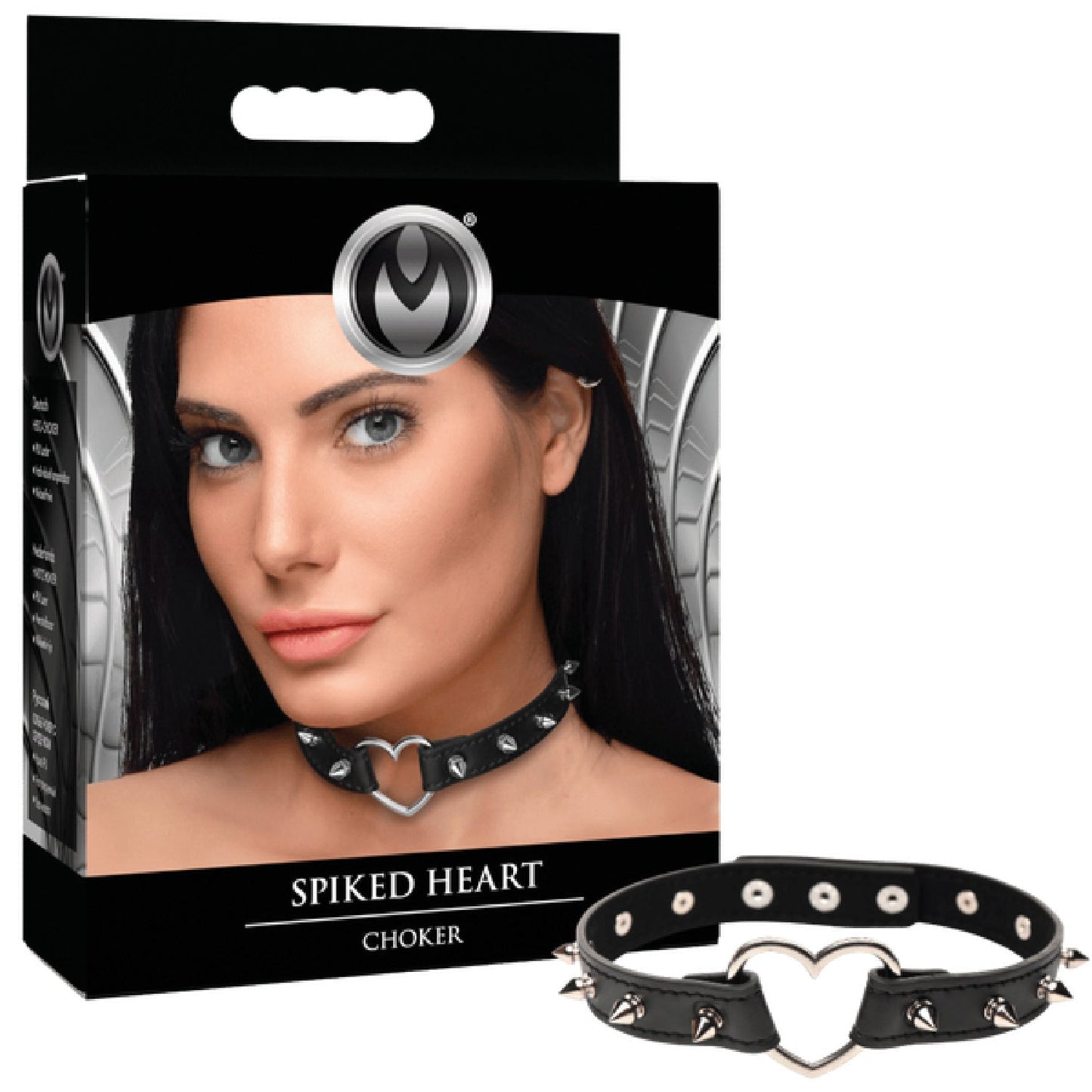 Spiked Heart Choker – Adjustable Spiked Collar Accessory > Bondage Gear > Collars & Leashes - Tophatter Daily Deals