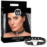 Spiked Heart Choker – Adjustable Spiked Collar Accessory > Bondage Gear > Collars & Leashes - Tophatter Daily Deals