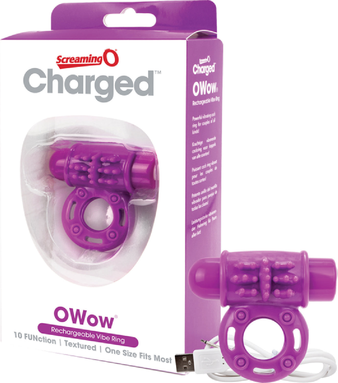 O Wow Ring – Rechargeable Vibrating Cock Ring with 10 Vibration Functions > Cock Ring > Vibrating - Tophatter Daily Deals