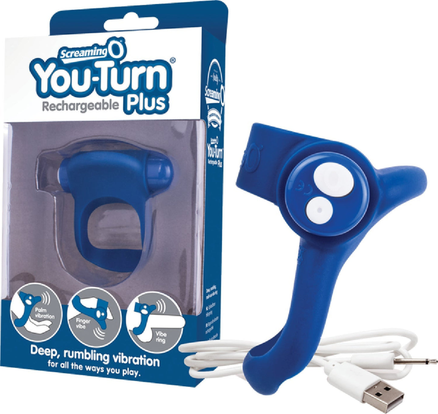Charged You-Turn Plus – Rechargeable Vibrating Cock Ring > Cock Ring > Vibrating - Tophatter Daily Deals
